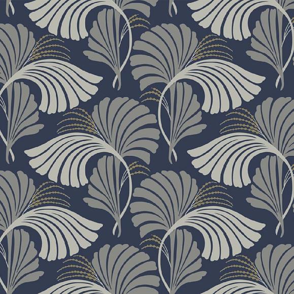 Обои York DT5133 Dancing Leaves Navy