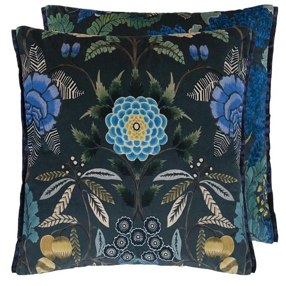 Подушка CCDG1451, Brocart Decoratif Velours, Indigo, Designers Guild 55 x 55см