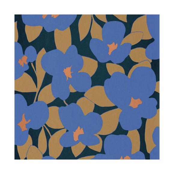 Обои Casadeco 88396404 Flower Power Bleu indigo