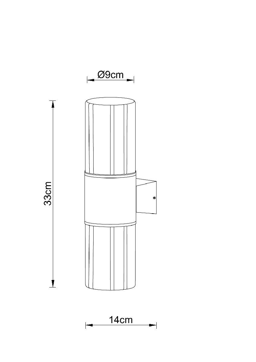 Уличный настенный светильник Arte Lamp Seginus A6515AL-2BK