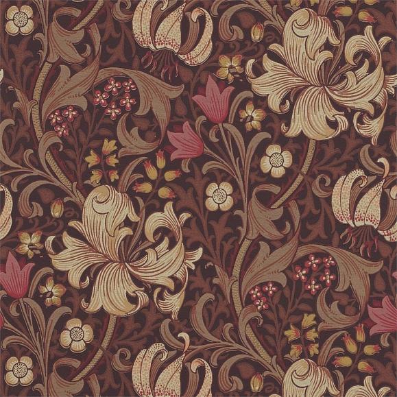 Обои Morris 210402 Golden Lily Fig/Burnt Orange