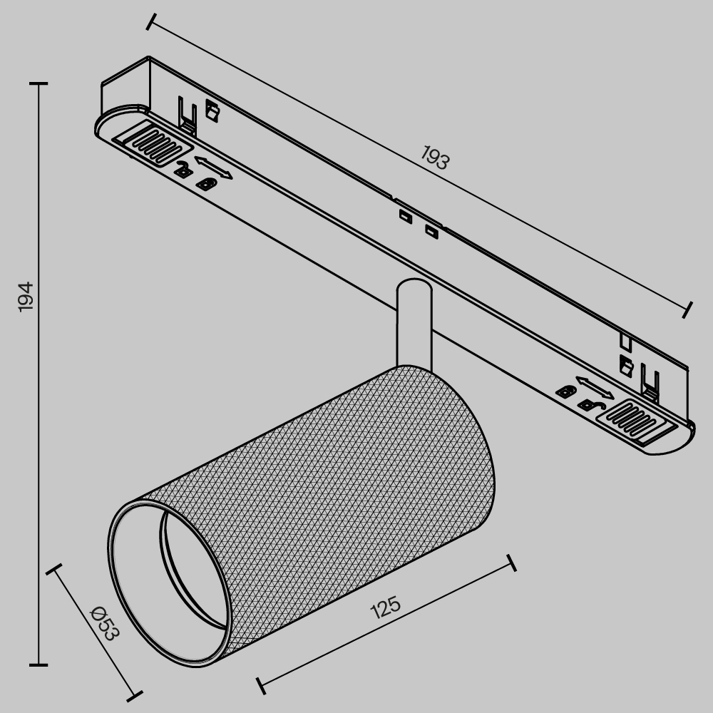 Трековый магнитный светильник Maytoni Technical Magnetic track system Exility Artisan TR097-2-12W3K-M-BMG