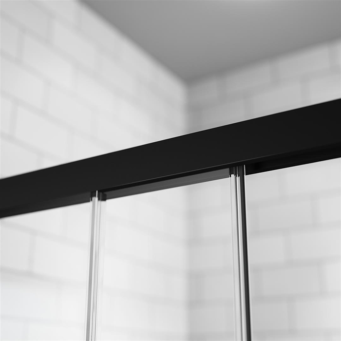 Radaway Idea DWJ Душевая дверь 120см, в нишу, раздвижная, правая, стекло прозрачное, покрытие Easy Clean, профиль: черный