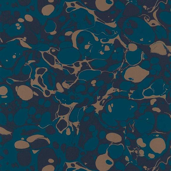Обои Harlequin 112837 Marble Azurite/ Copper/Japanese Ink