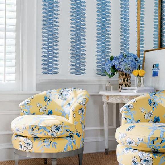 Обои Thibaut T20810 Nola Stripe Navy