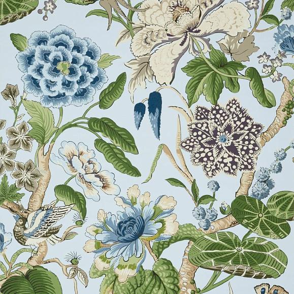 Обои Thibaut T13654 Hill Garden Spa Blue