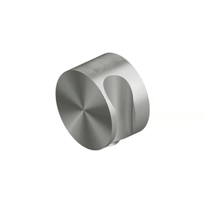 QuadroDesign Выпуск для ручного душа с держателем, цвет: brushed stainless steel