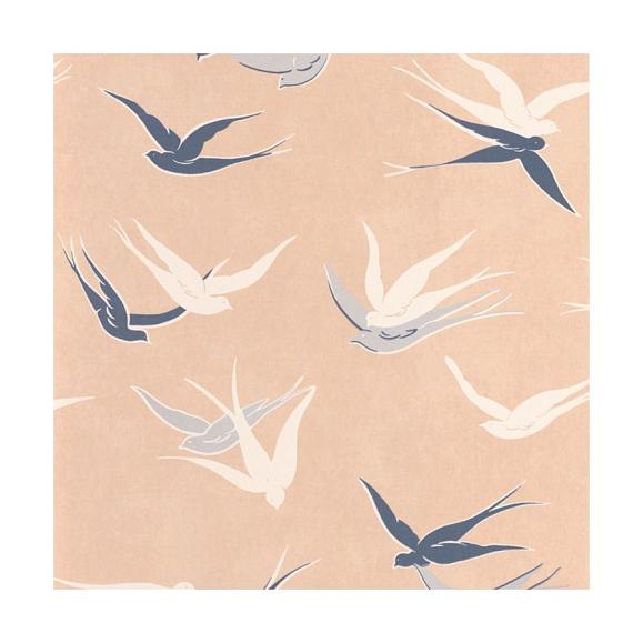 Обои Casadeco 88634101 Swallow Rose nude