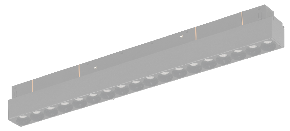 Трековый магнитный светильник iLedex Vision 4822-002-L350-18W-38DG-4000K-BK