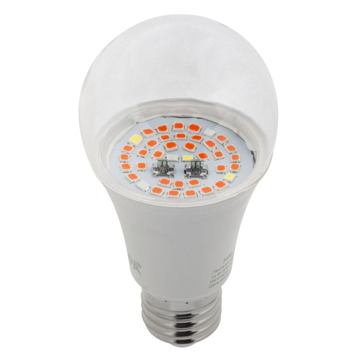 Фитолампа для растений светодиодная ЭРА E27 12W 1310K FITO-12W-RB-E27-K Б0039070