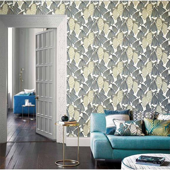 Обои Harlequin 112128 Foxley Platinum/Gold