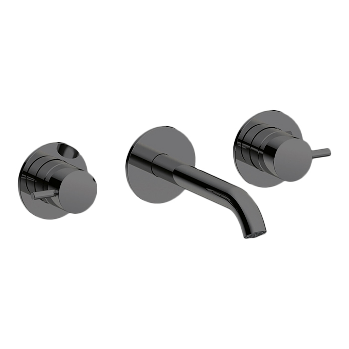 Almar Mixers Смеситель для раковины, настенный, цвет: черный металл брашированный PVD