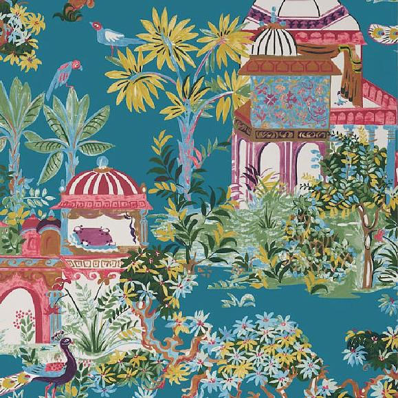 Обои Thibaut T20822 Mystic Garden Teal