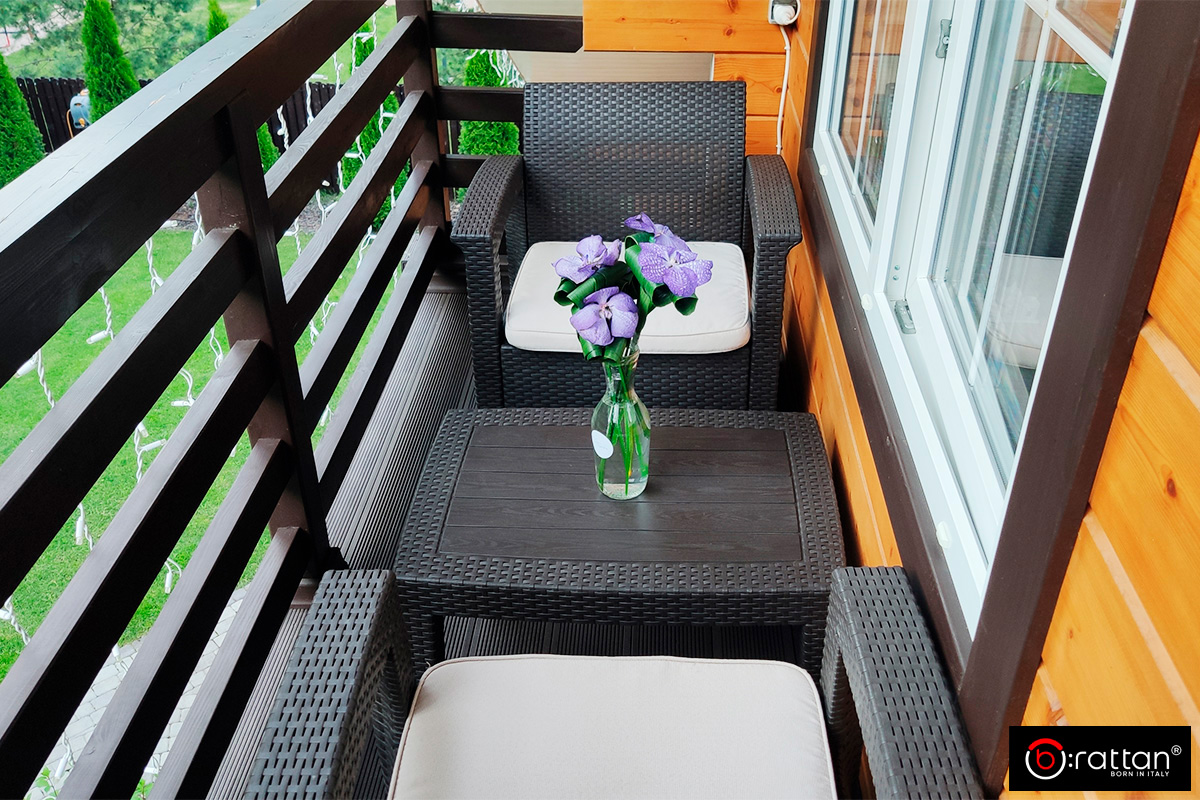 Комплект мебели Раттан Комфорт 3 / Rattan Comfort 3, венге