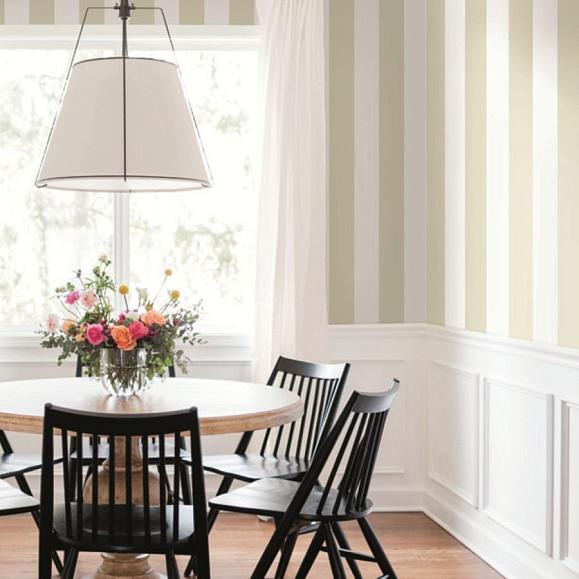 Обои York CV4445 Awning Stripe Sand
