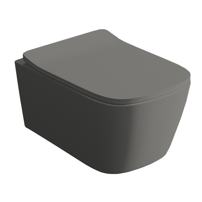 Artceram A16 Унитаз подвесной 36x52см, безободковый, saniglaze, the.reel, цвет: grigio olivia