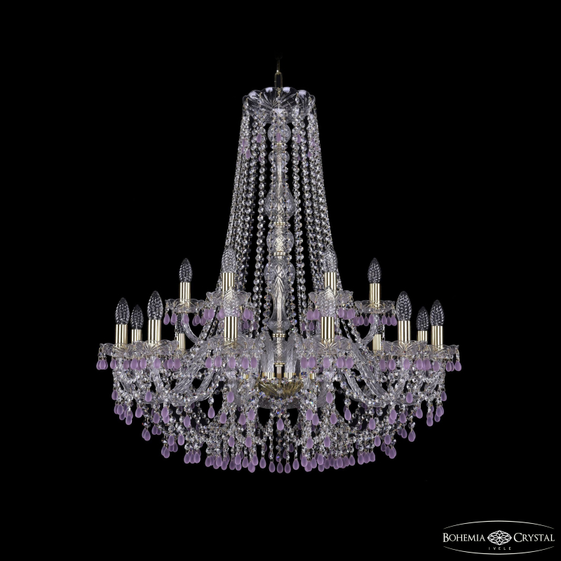 Подвесная люстра Bohemia Ivele Crystal 1410/12+6/300/h-95 G V7010