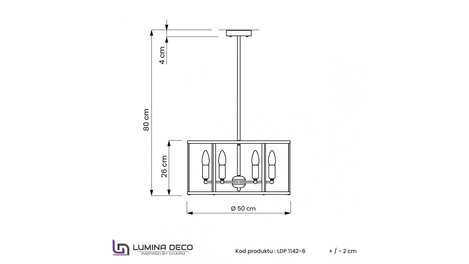Подвесная люстра Lumina Deco Lorton LDP 1142-6 BK+MD