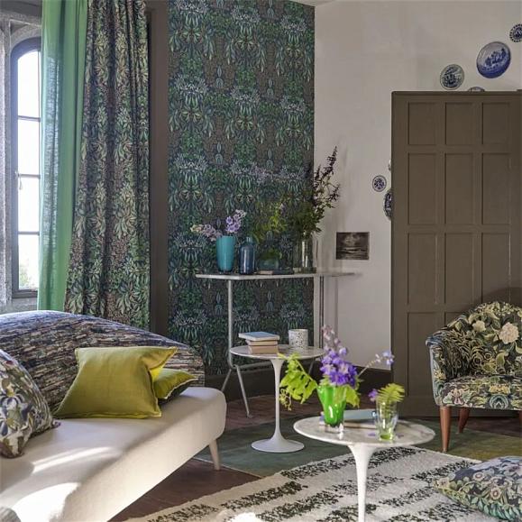 Обои Designers Guild PDG1157/06 Karakusa Midnight