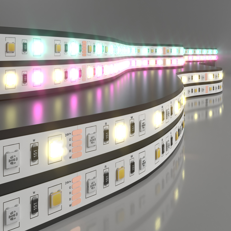 Светодиодная лента Elektrostandard 24V 14,4W 60Led 5050+5050 IP20 MIX RGB/теплый белый, 5м 4690389172250 a053728