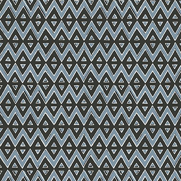 Обои Thibaut T13233 Tiburon Black and Mineral Blue