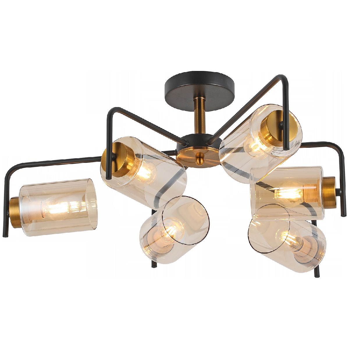 Люстра на штанге Illumico IL8248-6COU-79 BK GD