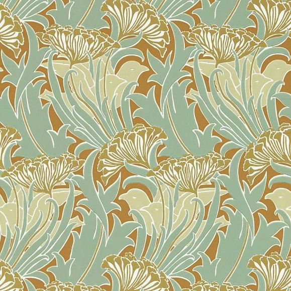 Обои Morris 217354 Laceflower Tobacco/Pistachio