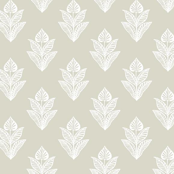 Обои York BW3978 Lotus Motif Linen/White