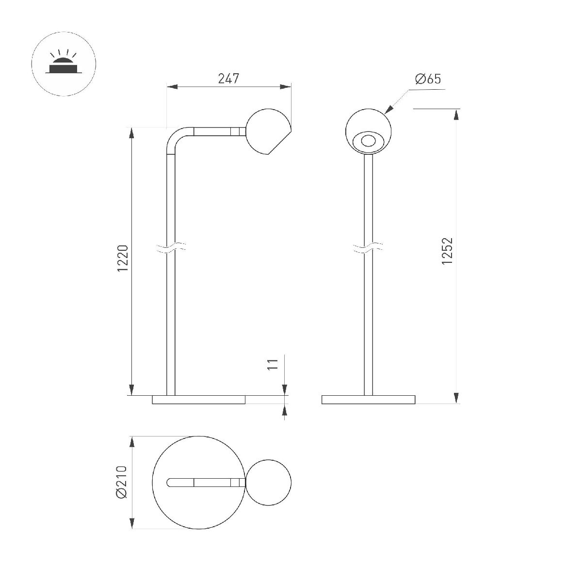 Торшер Arlight SP-OTTORI-FLOOR-6W Warm3000 051029