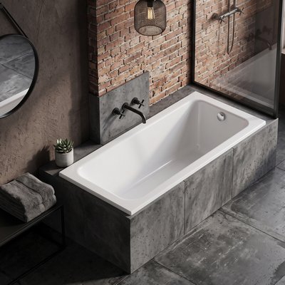 Ideal Standard Dolce Vita Ванна 170x80 см, встраиваемая, акрил, без панелей, перелива, ножки в комплекте, цвет: белый глянец