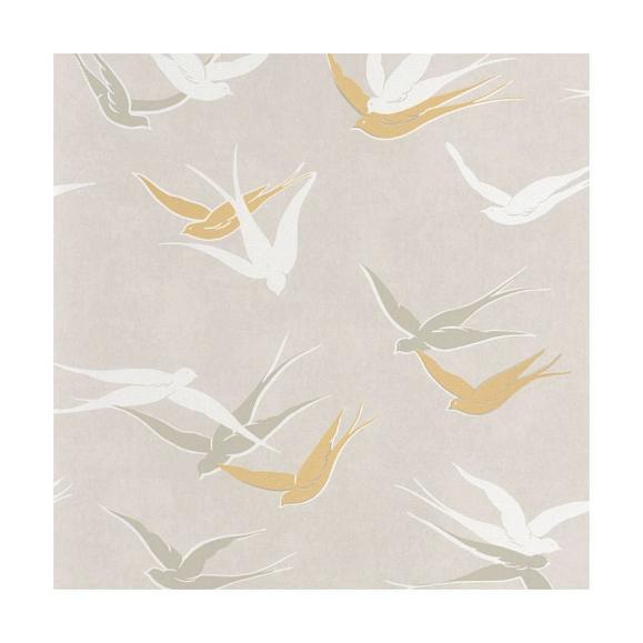 Обои Casadeco 88631323 Swallow Beige lin