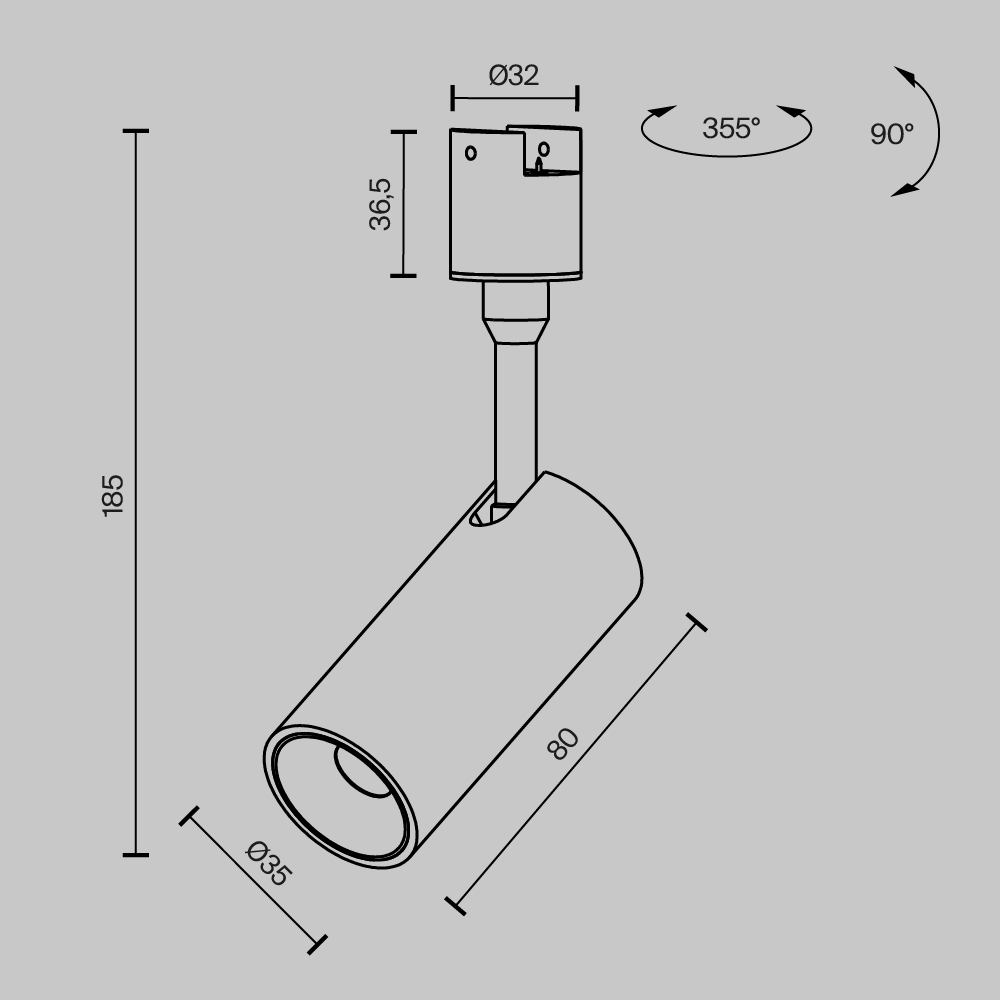Трековый магнитный светильник Maytoni Focus Led TR163-1-5W3K-M-B