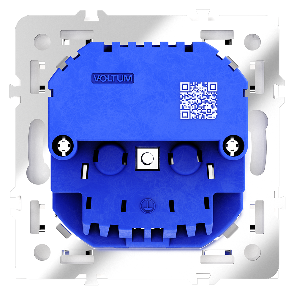 Розетка с USB, A+C Voltum S70 VLS040501 (белый глянцевы