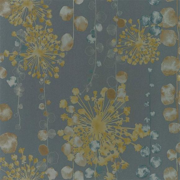 Обои Harlequin HANZ111650 Graphite/Mustard Moku Wide Width