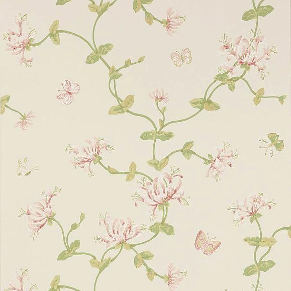 Обои Colefax and Fowler W7002-03 Honeysuckle Garden Pink/Green