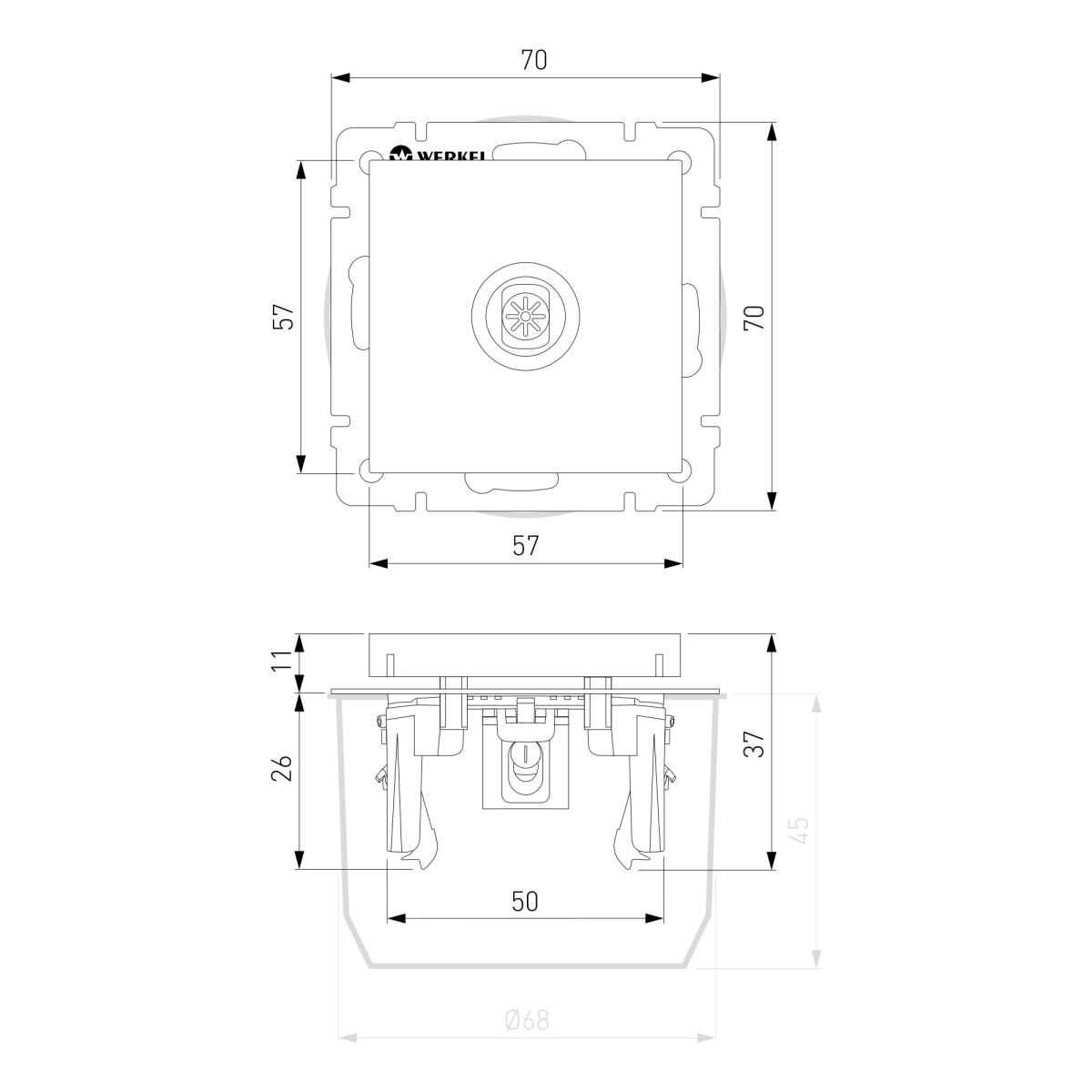 ТВ-розетка Werkel W1184008 4690389157042 a051625