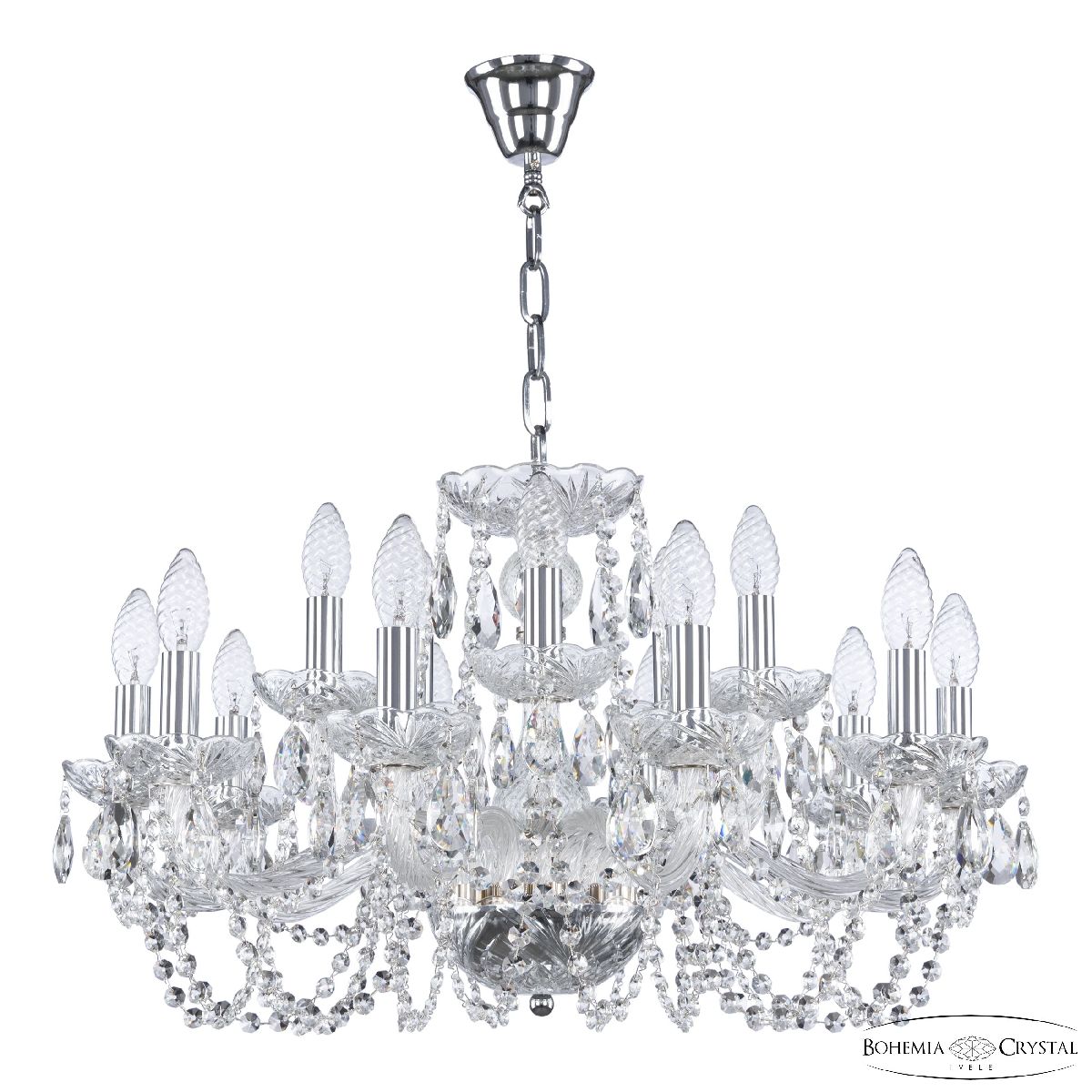 Подвесная люстра Bohemia Ivele Crystal 119/10+5/240 Ni