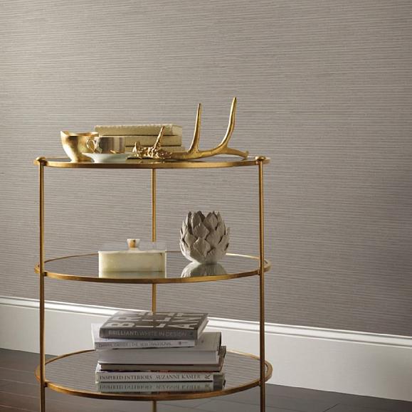 Обои York DD3832 Ribbon Bamboo Taupe/Silver