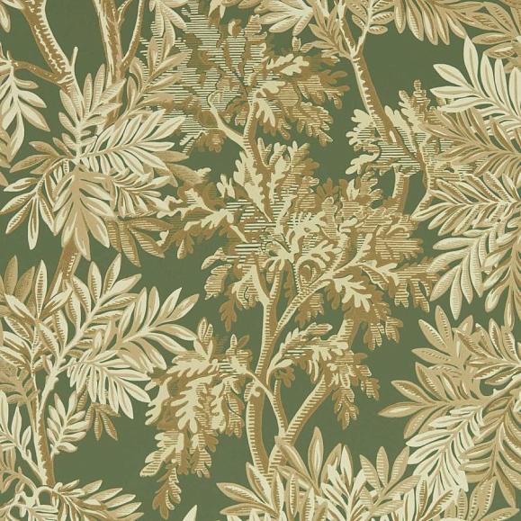 Обои Sanderson DSAB217418 Woodland Green Tapestry Trees