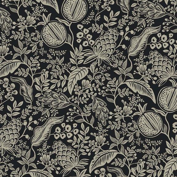 Обои York RP7389 Pomegranate Black & Linen