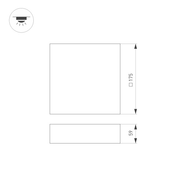 Накладной светильник Arlight SP-Quadro-S175x175-16W Day4000 034779