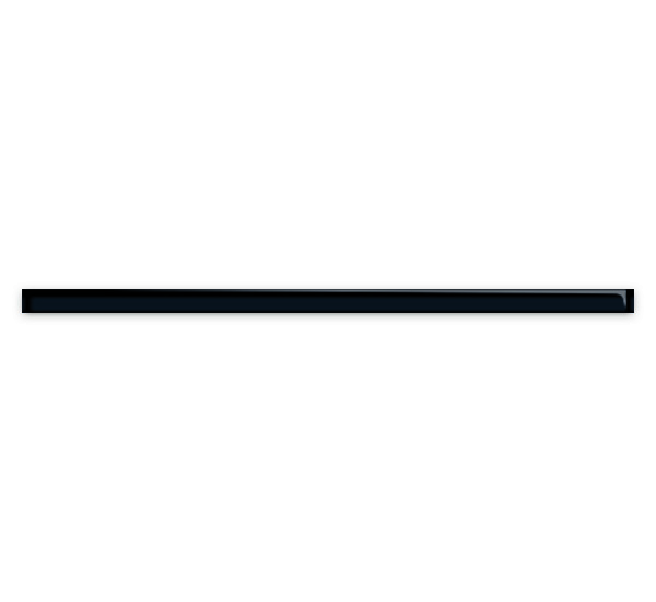 Бордюр стеклянный Universal Glass черный 3x75 (UG1U231)