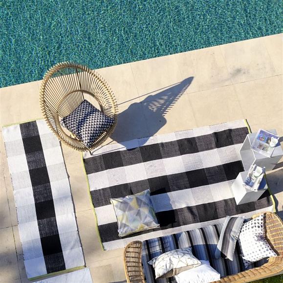 Ковер Designers Guild RUGDG0811 Outdoor Saliya Noir 120 x 180 см