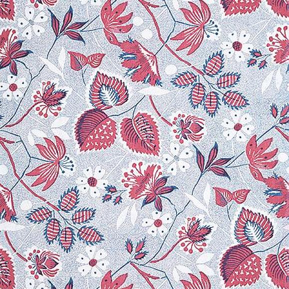 Обои Anna French AT15115 Indienne Hazel Red and Blue