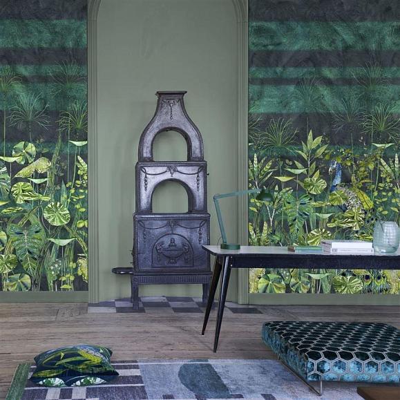 Панно Designers guild PDG1069/01 Arjuna Leaf with Peacock Viridian