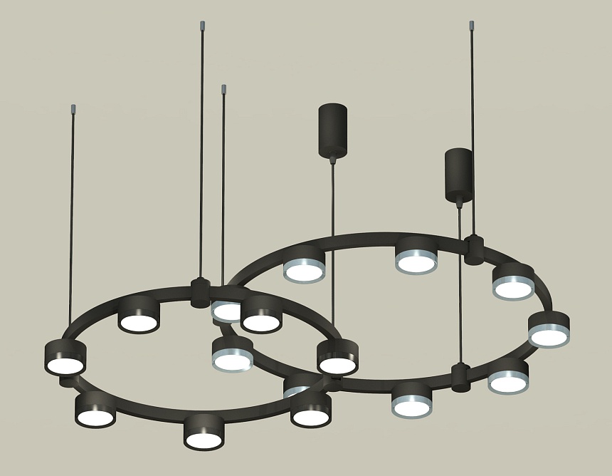 Комплект подвесного светильника Ambrella Light Techno Ring XR92091210 (A9209x2, C9238, C9242, N8113, N8133)