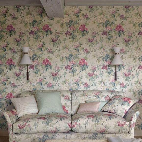 Обои Colefax and Fowler W7006-01 Mereworth Pink/Forest