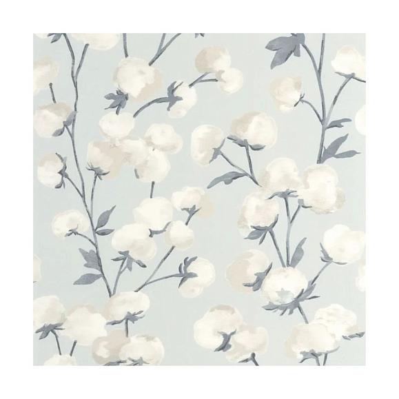 Обои Casadeco 200296226 Cotton Flower Bleu acier