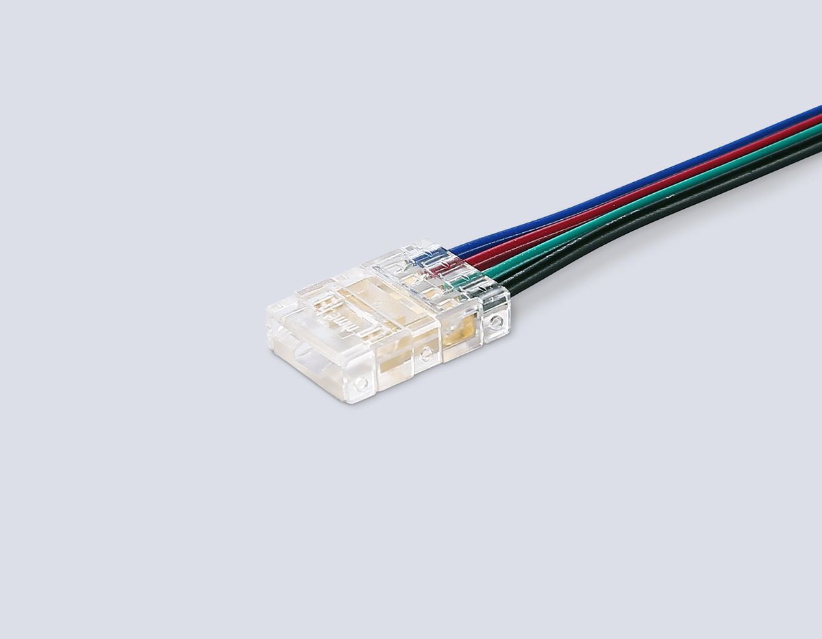 Соединитель гибкий односторонний COB RGB 12/24V для лент 10mm (4 конт.) (5шт. в комплекте) GS7411