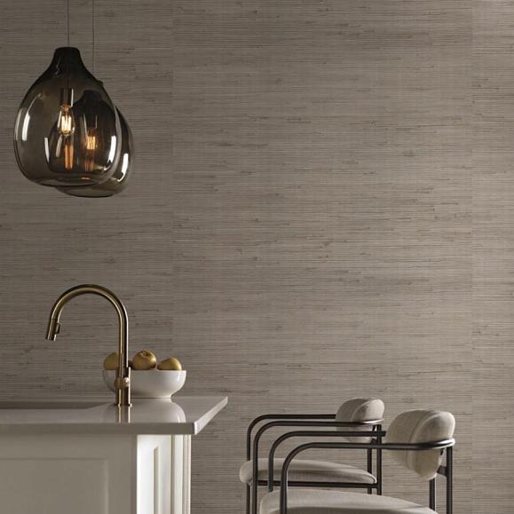 Обои York OS4324 Metallic Jute Silver/Dusty Blue